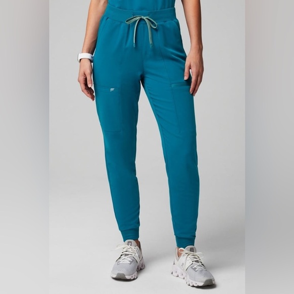 Fabletics Pants - NWT Fabletics On Call Scrub Jogger Caribbean Blue S Reg E76